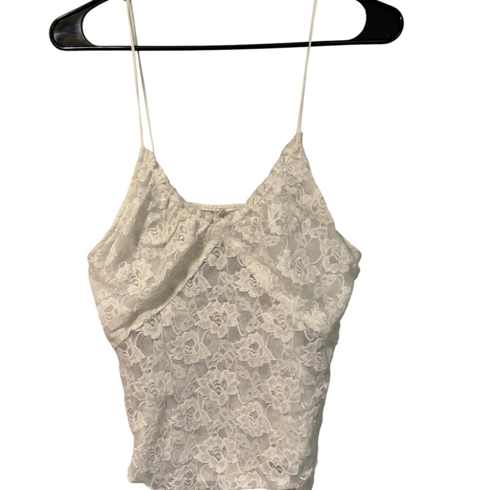 Free People Intimate Lace Camisole Top in Cream - Women's